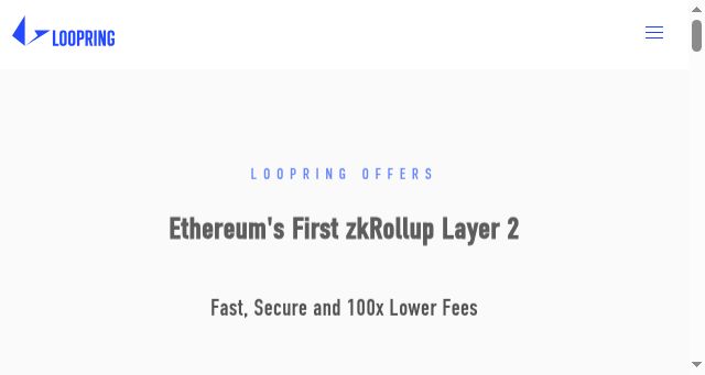 Screenshot of loopring.org