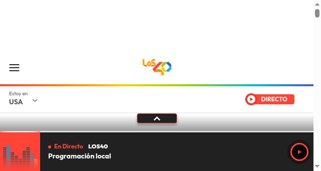 Screenshot of los40.us