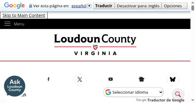 Screenshot of loudoun.gov