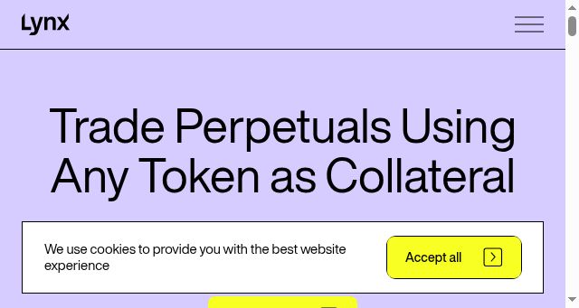 Screenshot of lynx.finance