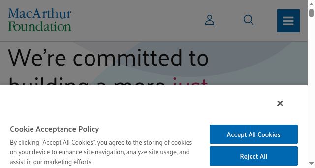 Screenshot of macfound.org