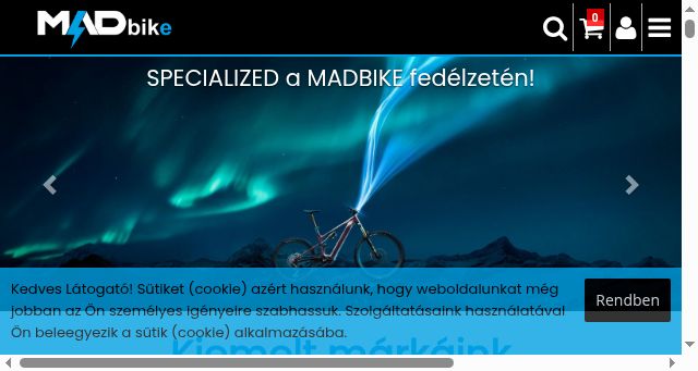 Screenshot of madbike.hu