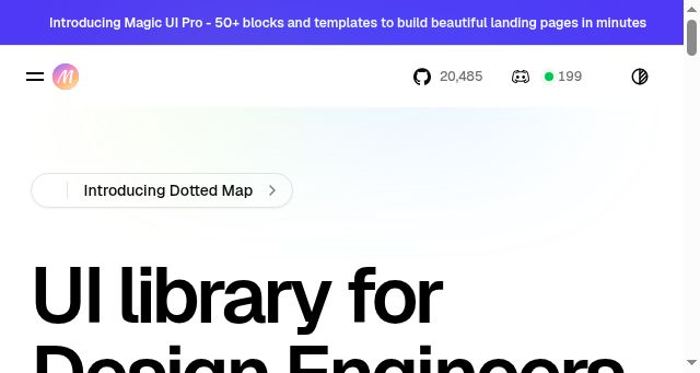 Screenshot of magicui.design