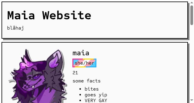 Screenshot of maia.lgbt