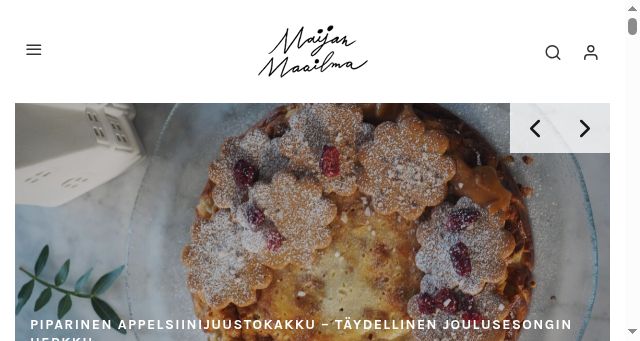 Screenshot of maijanmaailma.fi