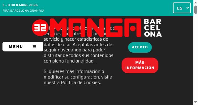 Screenshot of manga-barcelona.com