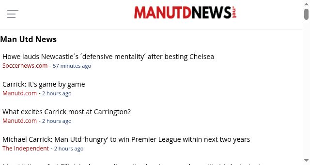 Screenshot of manutdnews.net