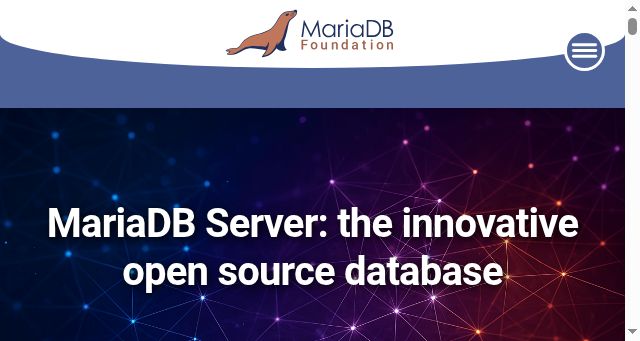 Screenshot of mariadb.org