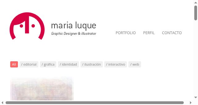 Screenshot of marialuque.com