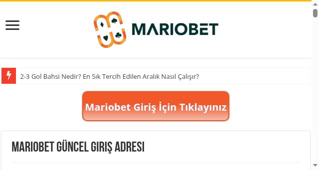 Screenshot of mariobetegiris.com