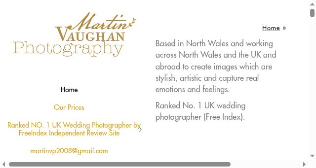 Screenshot of martinvaughanphotography.com