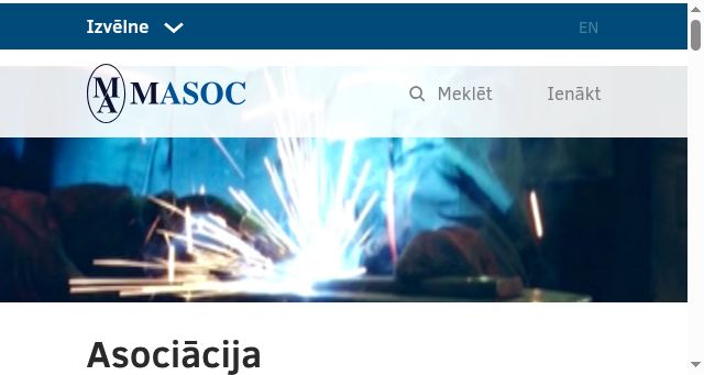 Screenshot of masoc.lv