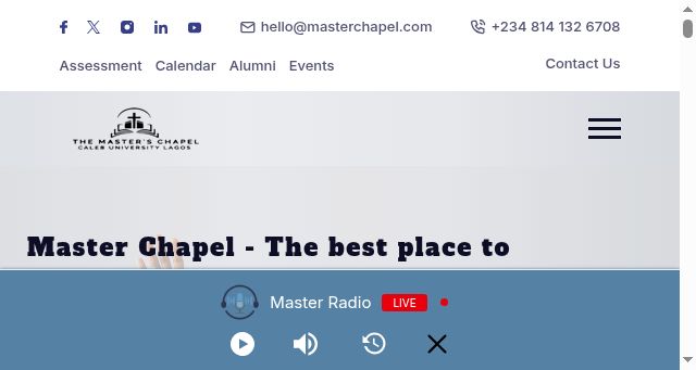 Screenshot of masterchapel.com