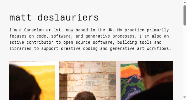 Screenshot of mattdesl.com