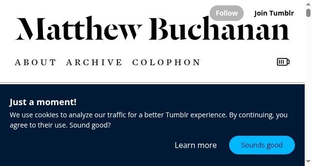Screenshot of matthewbuchanan.name