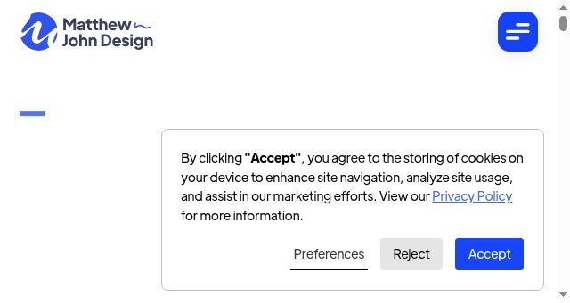 Screenshot of matthewjohn.design