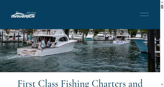 Screenshot of mavericksportfish.com