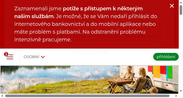 Screenshot of mbank.cz