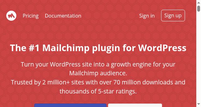 Screenshot of mc4wp.com