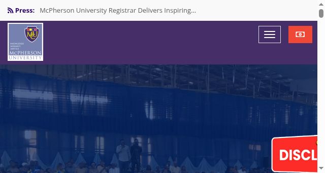 Screenshot of mcu.edu.ng