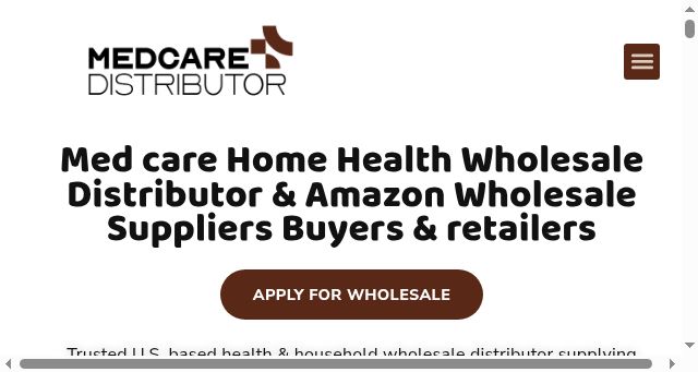 Screenshot of medcaredistributor.com