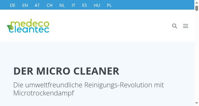 Screenshot of medeco-cleantec.de