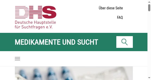 Screenshot of medikamente-und-sucht.de