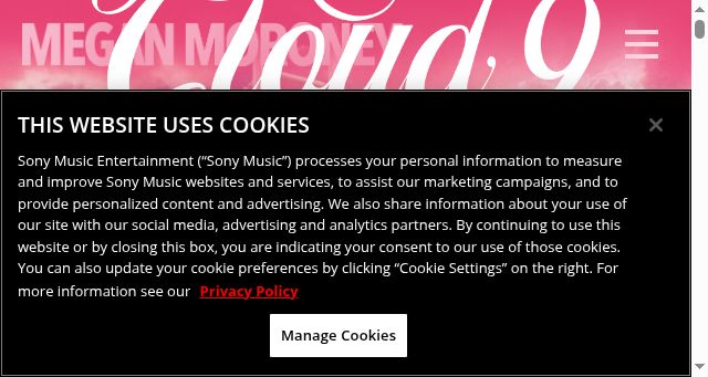 Screenshot of meganmoroney.com