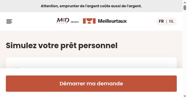 Screenshot of meilleurtaux.be