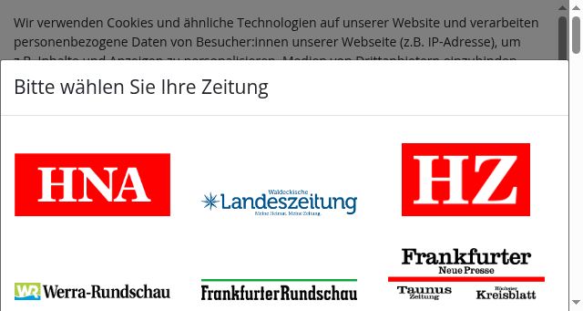 Screenshot of meinezeitung-shop.de