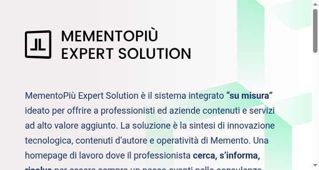 Screenshot of mementopiu.it