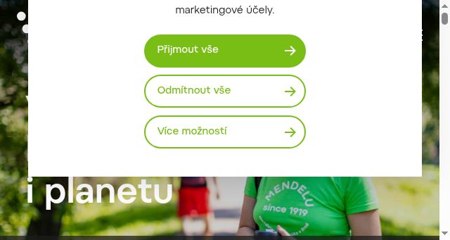 Screenshot of mendelu.cz