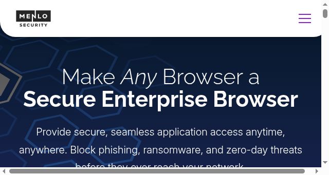 Screenshot of menlosecurity.com