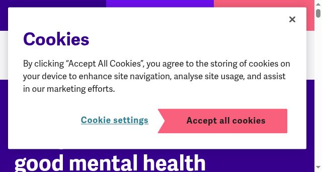 Screenshot of mentalhealth.org.uk