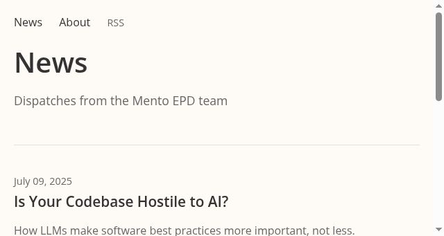 Screenshot of mento.ai