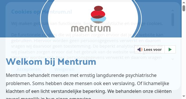 Screenshot of mentrum.nl