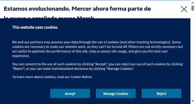 Screenshot of mercer.com