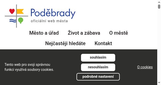 Screenshot of mesto-podebrady.cz