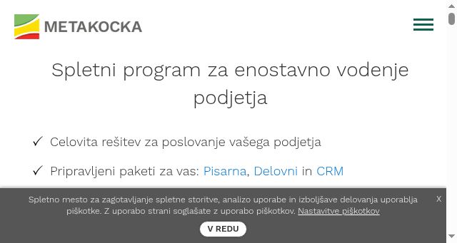 Screenshot of metakocka.si