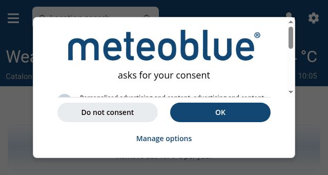 Screenshot of meteoblue.com