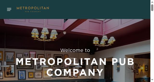 Screenshot of metropolitanpubcompany.com