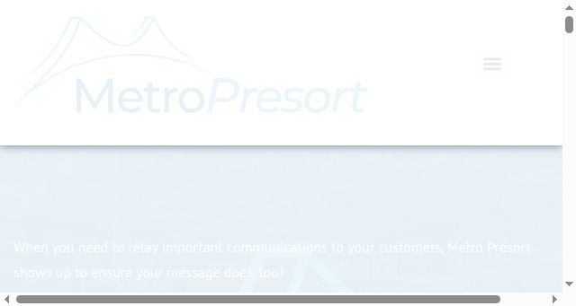 Screenshot of metropresort.com