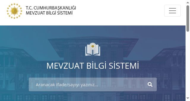 Screenshot of mevzuat.gov.tr