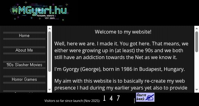 Screenshot of mgyuri.hu