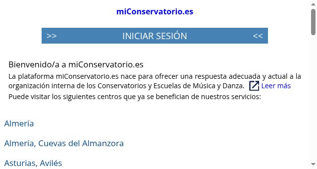 Screenshot of miconservatorio.es