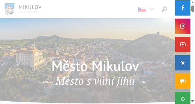 Screenshot of mikulov.cz