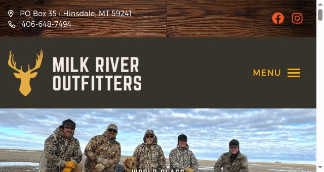 Screenshot of milkriveroutfitters.com
