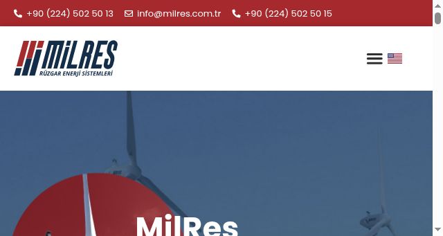 Screenshot of milres.com.tr