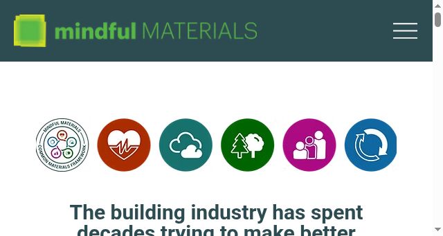 Screenshot of mindfulmaterials.com