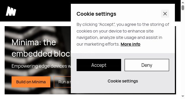 Screenshot of minima.global